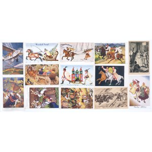[BORATYŃSKI Wacław] Sammlung von 13 Postkarten mit Gemälden von Wacław Boratyński (1908-1939).