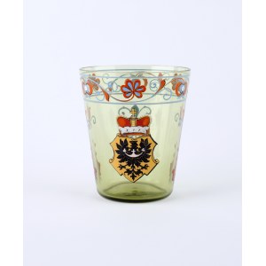 Silesian glassware with the coat of arms of Austrian Silesia, 19th century.