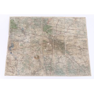 [Lvov a okolí] Štábní mapa vydaná Vojensko-geografickým ústavem ve Vídni [cca 1913].