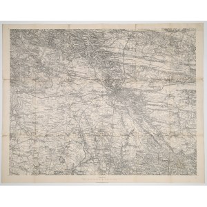 [Lvov a okolí] Štábní mapa vydaná Vojensko-geografickým ústavem ve Vídni. Rakousko, [cca 1913].