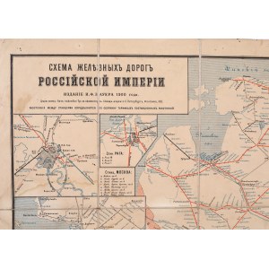 [RUSKO] Schéma železničných ciest Ruskej ríše [mapa]. Moskva, 1900