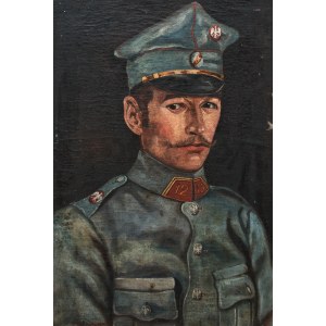 Stanisław Sawiczewski (1866 Krakau - 1943 Warschau), Porträt eines Soldaten des 12. Artillerieregiments der Armee von General Haller