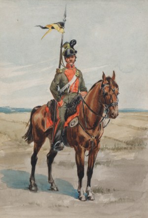 Artist unspecified (19th century), Lancer of the 1st Galician Lancer Regiment, ca. 1850.
