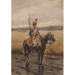 Artist unspecified (19th century), Lancer of the 1st Galician Lancer Regiment from 1796