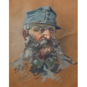 Hans Pinggera (ur. 1900 r.-?), Portret żołnierza austro-węgierskiego - landszturmisty, 1916 r.