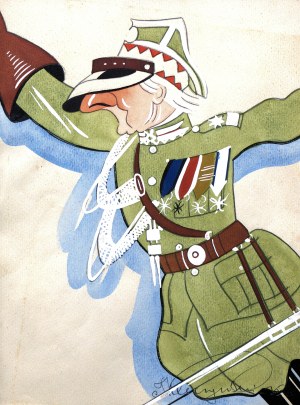 Tadeusz Kleczyński (XX w.), Karykatura Generała Dywizji Bolesława Wieniawy Długoszowskiego, 1935 r.