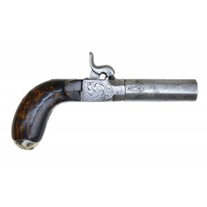 Traveling cap pistol, Belgium, 1st half of 19th century.