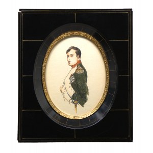 Miniature with an image of Napoleon, 20th century.