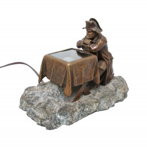Lampa z figurą Napoleona przy stoliku, XX w.