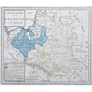 Georg Jakob Decker, Carte des partages de la Pologne en 1772, 1793 et 1795