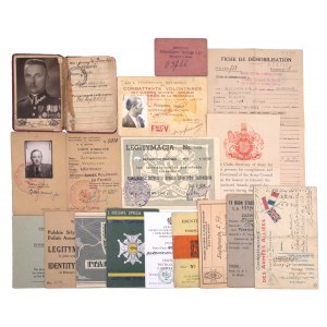 Set of 16 military documents