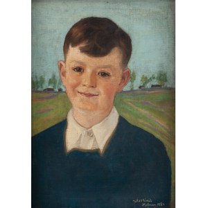 Wlastimil Hofman (1881 Praha - 1970 Szklarska Poręba), Portrét chlapce, 1954