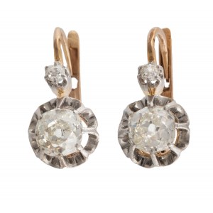 Diamond earrings, France (Paris), 19th/20th century.