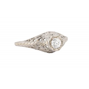 Diamantový prsten, 1. polovina 20. století.