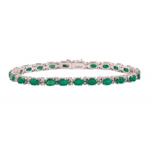 Armband mit Smaragden und Diamanten, zeitgenössisch