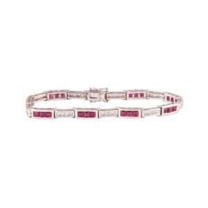 Bracelet with rubies and diamonds, contemporary