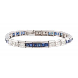 Bracelet with sapphires and diamonds, contemporary