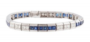 Bracelet with sapphires and diamonds, contemporary