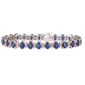 Bracelet with sapphires and diamonds, contemporary
