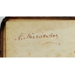 An old print from Mickiewicz's library with his autograph.