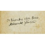 An old print from Mickiewicz's library with his autograph.