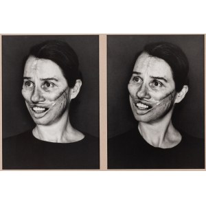 Aneta Grzeszykowska (b. 1974, Warsaw), Grinning Face from the series Face Book, 2020.