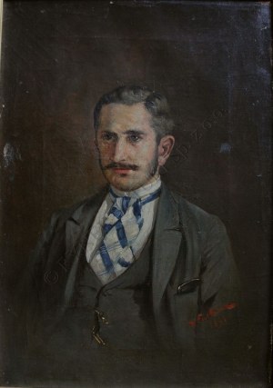 Włodzimierz Łuskina (1849-1894), Portret mężczyzny (1891)