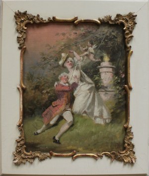 Jan Czesław Moniuszko (1853-1908), Scena w ogrodzie z amorami