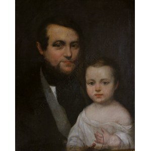 A.N.(I poł.XIX w.), Portret mężczyzny z dzieckiem