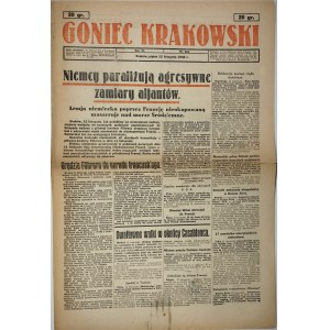 Goniec Krakowski, 1942.11.13, Nemci paralyzujú agresívne zámery spojencov