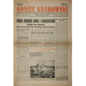 Goniec Krakowski, 1942.9.23, Anglja poniosła jedną z największych klęsk na morzu
