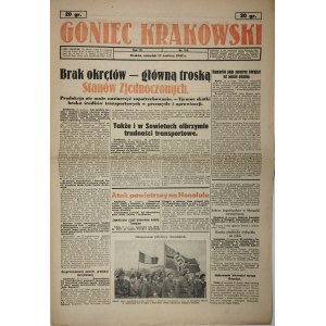 Goniec Krakowski, 1942.6.11, Nedostatek lodí - hlavní starost Spojených států