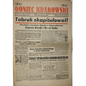Goniec Krakowski, 1942.6.23, Tobruk skapitulował