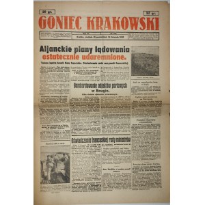 Goniec Krakowski, 1942.11.15/16, plány spojenců na vylodění definitivně zmařeny