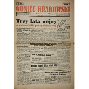 Goniec Krakowski, 1942.9.4, Tri roky vojny v zrkadle svetovej tlače