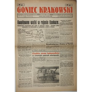Cracow Goniec Krakowski, 1942.9.9, Violent fighting in the Caucasus region
