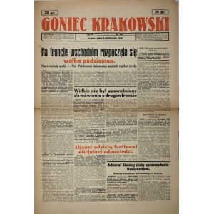 Goniec Krakowski, 1942.10.9, Na froncie wschodnim rozpoczęła się walka podziemna