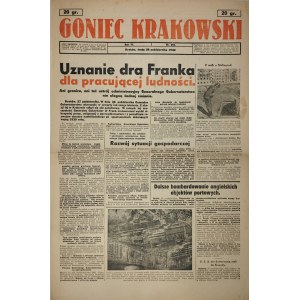 Goniec Krakowski, 1942.10.28, Würdigung von Dr. Frank für die arbeitende Bevölkerung