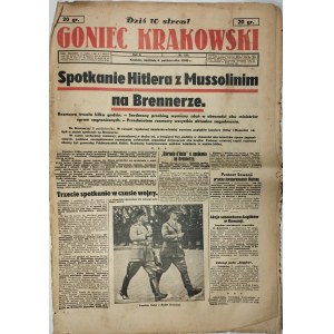 Krakowski Goniec, 1940.10.6, Hitler's meeting with Mussolini in Brenner