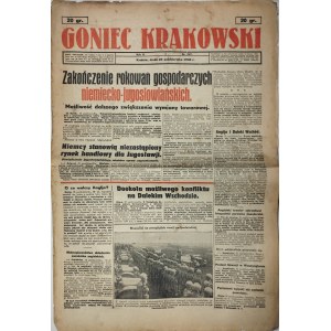 Goniec Krakowski, 1940.10.23, Completion of German-Yugoslav economic negotiations