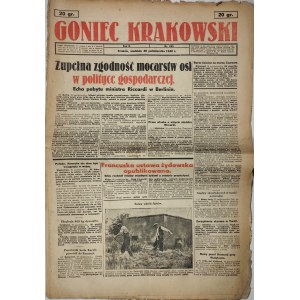 Goniec Krakowski, 1940.10.20, Úplná shoda mocností Osy v hospodářské politice