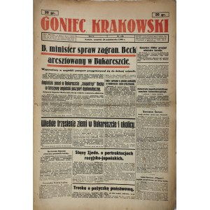 Goniec Krakowski, 1940.10.24, B. Außenminister Beck verhaftet in Bukarest