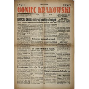Goniec Krakowski, 1944.12.5, Kritická situácia poľskej emigrácie v Londýne