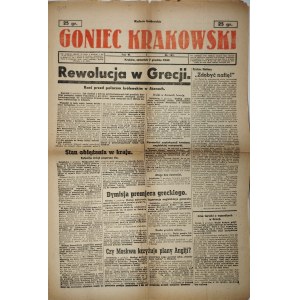 Goniec Krakowski, 1944.12.7, Revolution in Griechenland