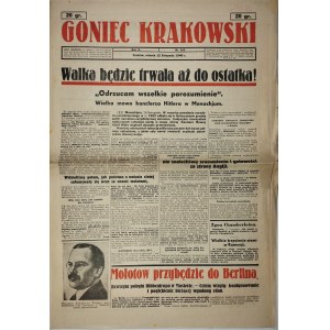 Goniec Krakowski, 1940.11.12, Boj bude trvať do posledného