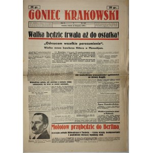 Goniec Krakowski, 1940.11.12, Walka będzie trwała aż do ostatka