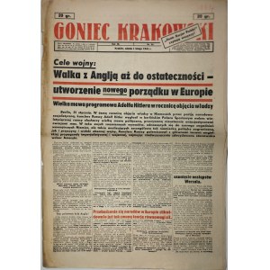 Goniec Krakowski, 1941.2.1, Boj s Anglií do poslední chvíle - vytvoření nového řádu v Evropě
