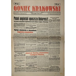 Goniec Krakowski, 1941.2.14, englischer Abgeordneter verlässt Bukarest