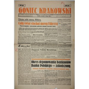 Goniec Krakowski, 1940.2.1, Okres deponowania banknotów Banku Polskiego - zakończony