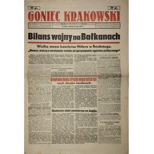 Goniec Krakowski, 1941.5.6, Bilancia vojny na Balkáne